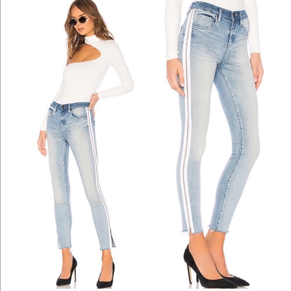 BLANK NYC Slumlord Zipper Light Wash Denim